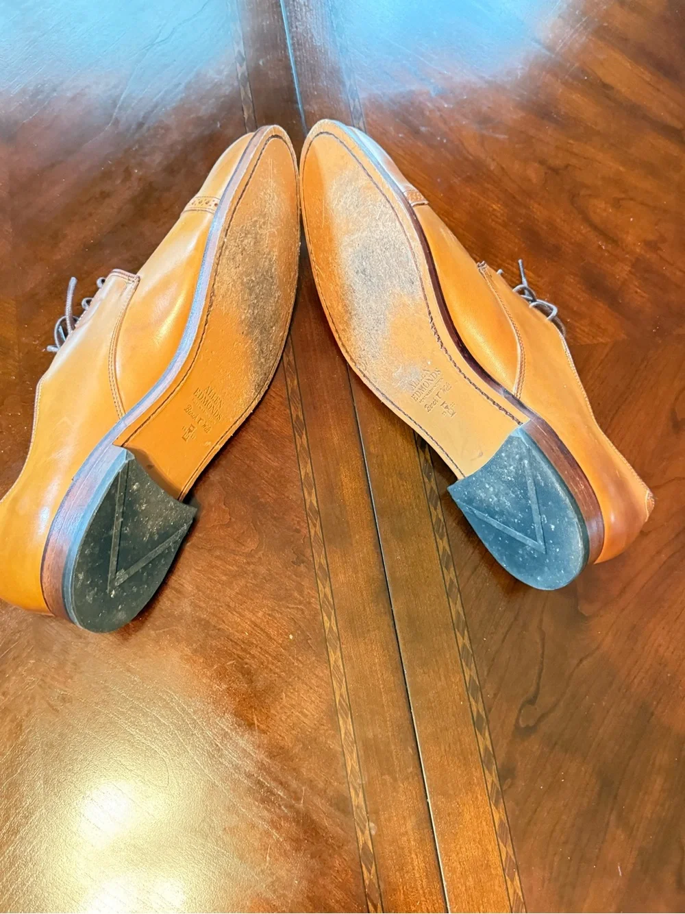 Allen Edmonds Tan Cap-Toe Derby Dress Shoes